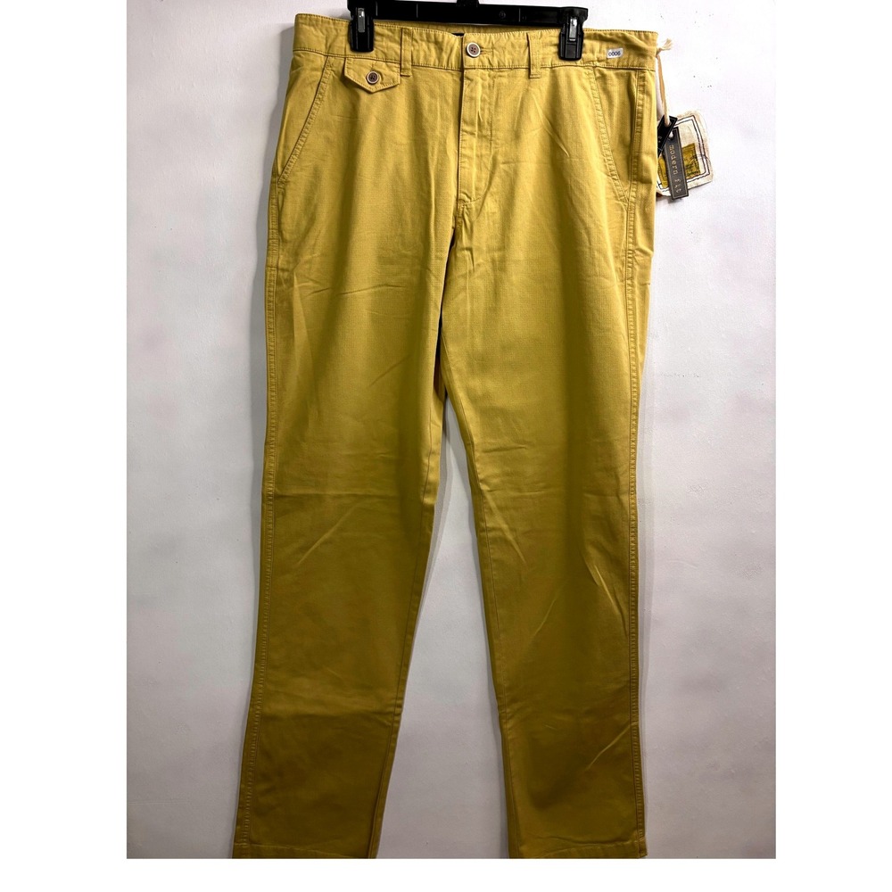 Vintage 1946 Mens Modern Fit Stretch Chino Pants Mustard Yellow 36x32 NWT